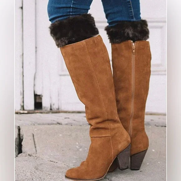 Leg Warmers Short Crochet Knitted Boot Socks Stretchy Boot Toppers Cuff - Picture 5 of 6